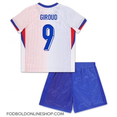 Frankrig Olivier Giroud #9 Udebane Trøje Børn EM 2024 Kortærmet (+ Korte bukser)